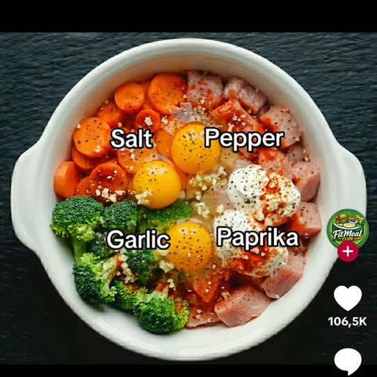 Kip met Broccoli, peen, eieren, yoghurt en kaas