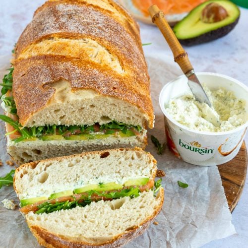 Picknickbrood Met Zalm En Roomkaas