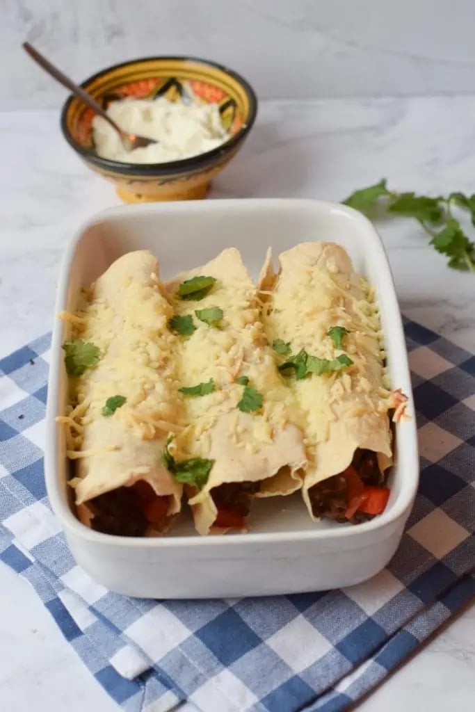 Low Fodmap Burrito's Met Gehakt